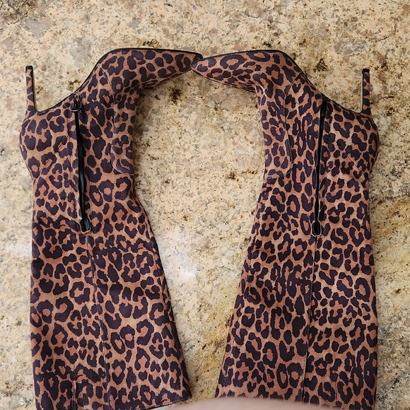 Nine West Animal Leopard Cheetah Print Knee-High Boots. NEW - Picture 12 of 16